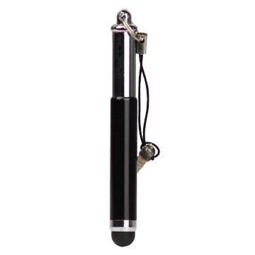 Други Стилус писалки Стилус писалка сгъваема 3.5 мм жак за капацитивни тъч дисплеи универсална - черна